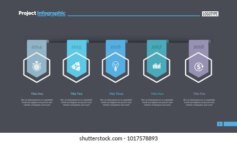 Timing Chart with Five Elements Slide