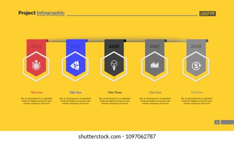 Timing Chart with Five Elements Slide