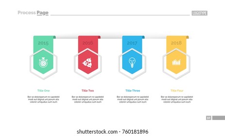 Timing Chart with Four Elements Slide