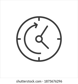 Timing Icon On White Background Stock Vector (Royalty Free) 1873676296 ...