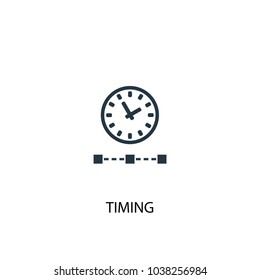 Timing icon. Simple element illustration. Timing symbol design from Project management collection. Can be used for web and mobile.