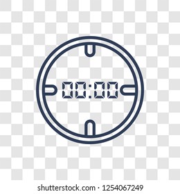 Timing icon. Trendy linear Timing logo concept on transparent background from Human Resources collection