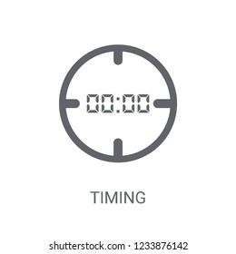 Timing icon. Trendy Timing logo concept on white background from Human Resources collection