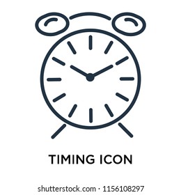 Timing icon vector isolated on white background, Timing transparent sign , thin symbol or stroke element design in outline style