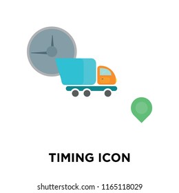Timing icon vector isolated on white background, Timing transparent sign