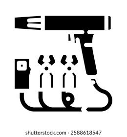 timing light car repair tool glyph icon vector. timing light car repair tool sign. isolated symbol illustration