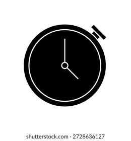 Cronómetro de cronometraje y esquema de reloj de precisión editable trazado de línea eps.