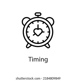 Timing vector Outline Icon Design illustration on White background. EPS 10 File 