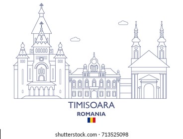 Timisoara Linear City Skyline, Romania