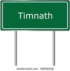 Timnath , Colorado, road sign green vector illustration, road table, USA city