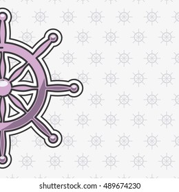 timon ship pattern background icon vector illustration design