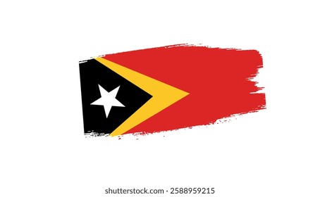 Timor flag brush stroke. banner vector illustration EPS10