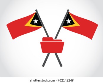 Timor Leste Emblem Folder