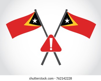 Timor Leste Emblem Warning Sign