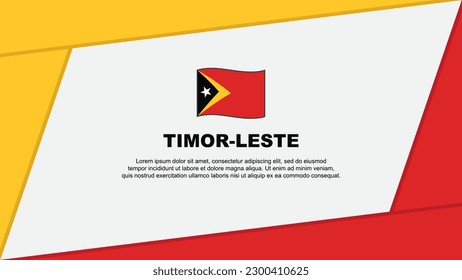 Timor Leste Flag Abstract Background Design Template. Timor Leste Independence Day Banner Cartoon Vector Illustration. Timor Leste Banner