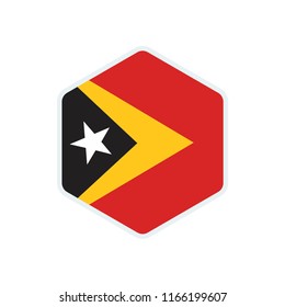 Timor Leste Flag. Timor Leste hexagon Flag. Timor Leste symbol. 