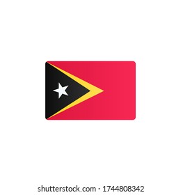 vector de indicador de leste de tiempo. bandera de país aislada en fondo blanco
