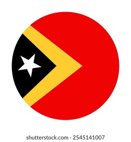 Ilustração do vetor da bandeira de Timor Leste. Bandeira simples Timor Leste ícone emoji design.