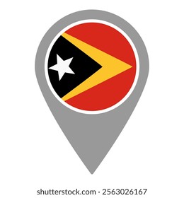 Timor Leste Location Pin Icon Vector Illustration