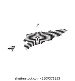 Timor Oriental mapa icono ilustración elemento diseño