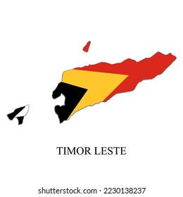 Timor Leste map vector illustration. Global economy. Famous country. 