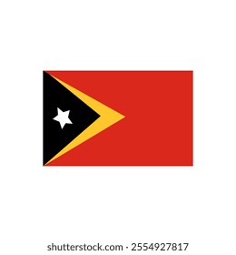 Timor Leste national flag vector isolated 