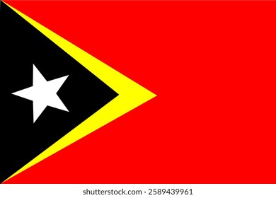 Timor Leste National flag vector