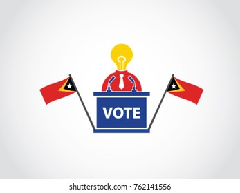 Timor Leste Podium Lack Of Idea Politician Speech Poll