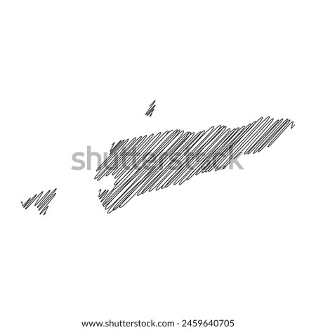 Timor Leste thread map line vector illustration