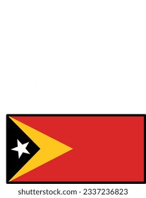 Timor-Lester-Flag, Vektorgrafik