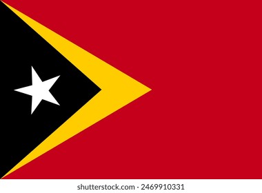 Timor Lesto flag illustrator country flags