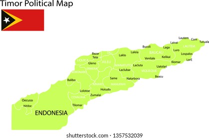 Timor map vector illustration
