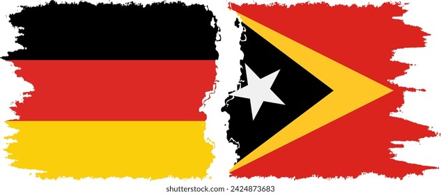 Timor-Leste - East Timor and Germany grunge flags connection, vector