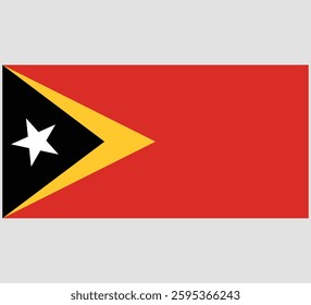 Timor-Leste Flag Vector Design , Timor-Leste Country Flag