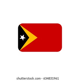 Timor-Leste flag vector isolated on white background.   