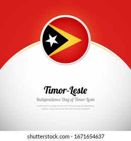 Timor-Leste happy independence day with abstract colorful country flag background