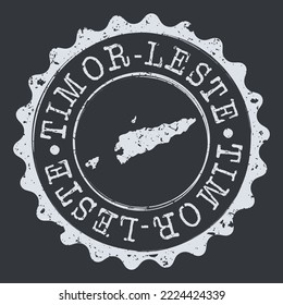 Timor-Leste Stamp Travel Passport. Design Retro Symbol Country. Old Vintage Postmark.
