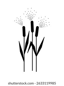 Timothy grass pollen, simple graphic vector illustration.