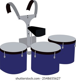 Timbales con arnés: instrumentos musicales de percusión aislados