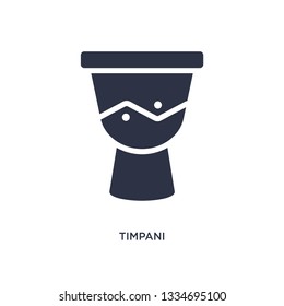 timpani icon. Simple element illustration from music concept. timpani editable symbol design on white background. Can be use for web and mobile.