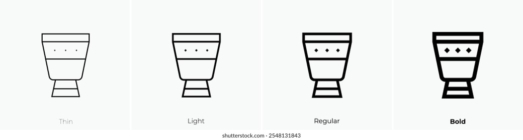 timpani icon. Thin, Light Regular And Bold style design isolated on white background