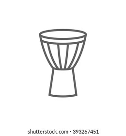 Timpani line icon.