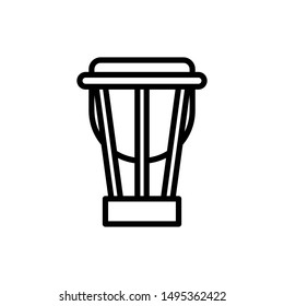 timpani line icon sign.   - Vector