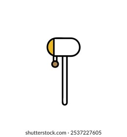 Timpani Mallet Icono Ilustración vectorial