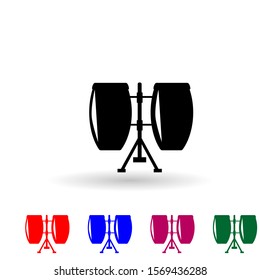 Timpani multi color icon. Simple glyph, flat vector of music instrument icons for ui and ux, website or mobile application