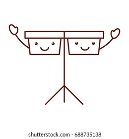 timpani music instrument kawaii character