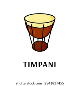 Timpani. Music, timpanist. Musical instrument. Vector illustration EPS10