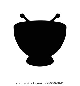 Timpani silhouette vector art illustration