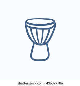 Timpani vector sketch icon isolated on background. Hand drawn Timpani icon. Timpani sketch icon for infographic, website or app.