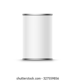 Tin box can packaging container isolated vector illustration on white background